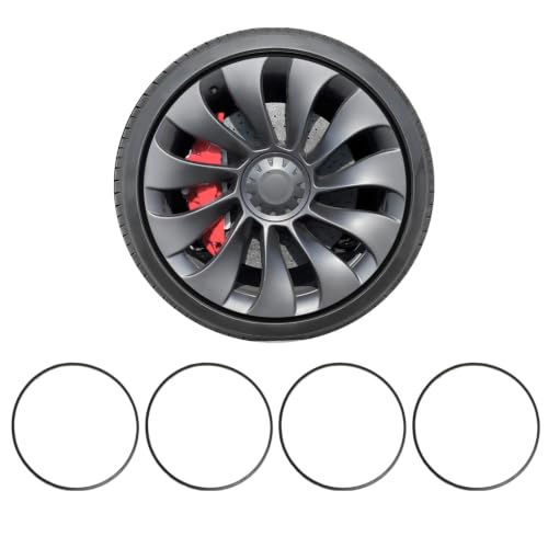Automotive Alloy Wheel Rim Protector 21 Inch Alloy Rim Guards for Car Rims Compatible with Tesla Model 3 Model Y X S 21 Inch (4 Count)