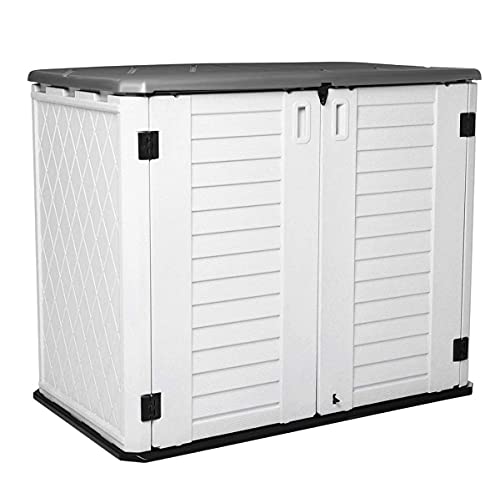 Horizontal Outdoor Garden Storage Shed for Backyards and Patios