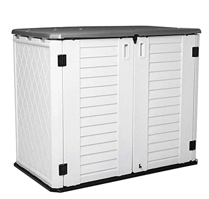 Horizontal Outdoor Garden Storage Shed for Backyards and Patios