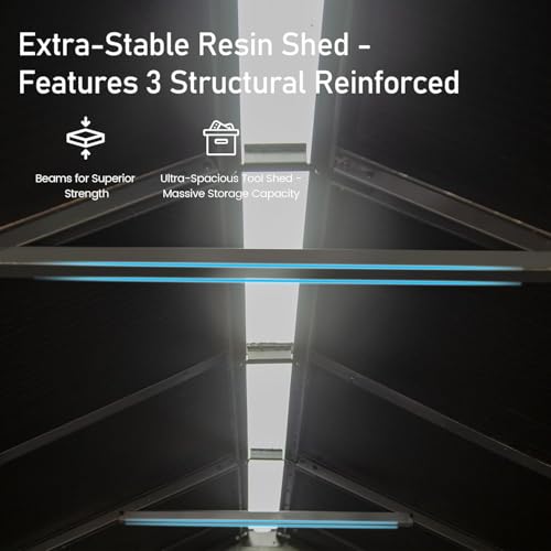 Domi 8X12FT Resin Outdoor Storage Shed