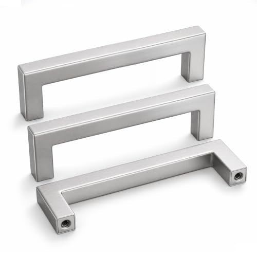10 Pack 3-3/4 Inch Brushed Nickel Cabinet Pulls Kitchen Handles (10 Count)