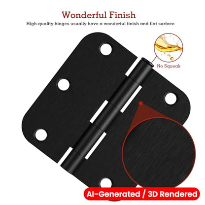 Rounded Door Hinges 3.5" X 3 1 (30 Count)