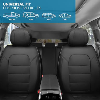 Curated Black Label Leather Seat Covers for Cars & SUVs (2 Count)