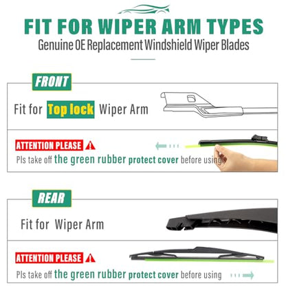 Windshield Wiper Blades Replacement for Volvo XC60 2012
