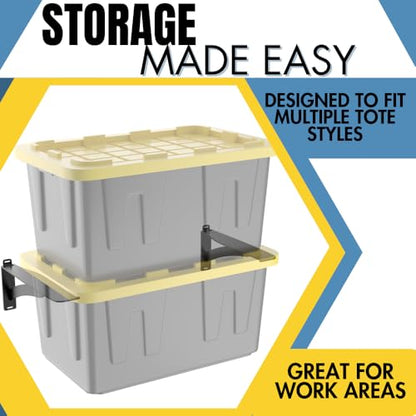 Wall Mounted Tote Rack Storage System (2 Count)