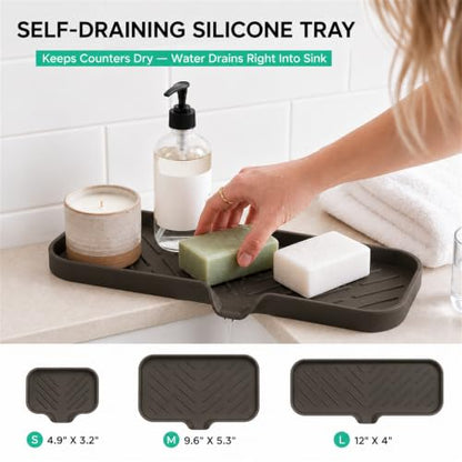 Silicone Soap Dish with Drain Spout