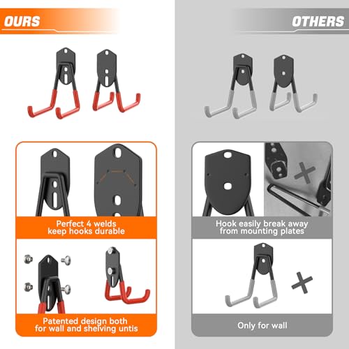24 PCS Garage Storage Hooks with Tracks