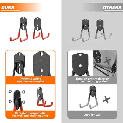 24 PCS Garage Storage Hooks with Tracks