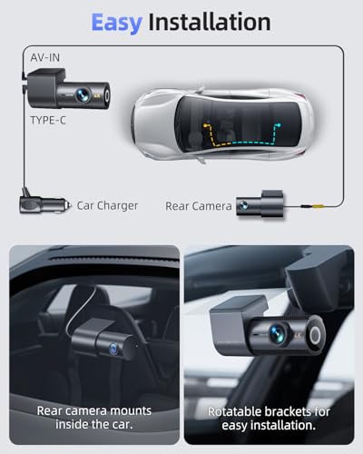 4K Dash Cam Front and Rear