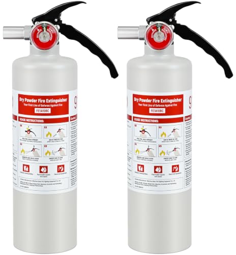 2 Pack ABC Fire Extinguishers with Mount (2 Count)