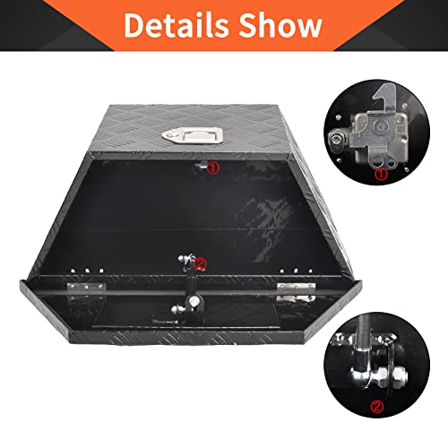 26 Inch Aluminum Trailer Tongue Tool Box 5 Bar Tread Wide Utility