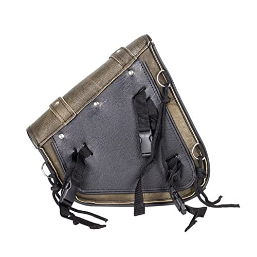 Premium Naked Leather Swing Arm Bag For Motorcycle Left Side Solo Bags Saddle Bags For Softails Choppers