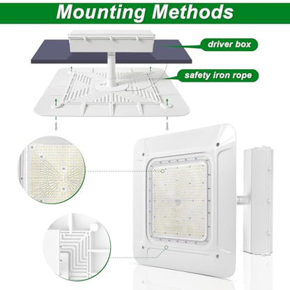LED Gas Station Canopy Light 240W Garage Carport Ceiling Light Fixture