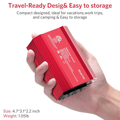 300W Power Inverter DC 12V to 110V AC Car Outlet Adapter with USB