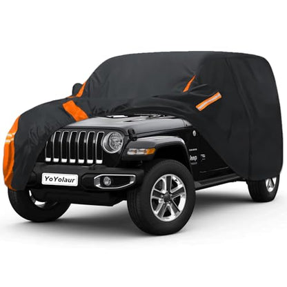 Car Cover Soft Cotton Lining Compatible with Jeep Wrangler 4 Door