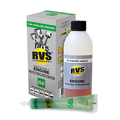 G6 Engine oil Treatment; For Gasoline Engines with a Motor oil capacity up to 6 quarts; Save fuel