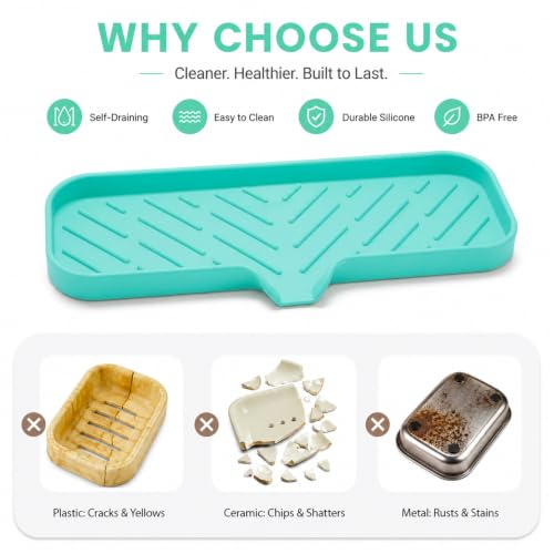 Silicone Soap Dish with Drain Spout