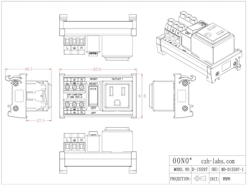 DIN Rail Mount AC 120V NEMA 5
