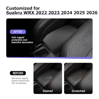 2025 2026 WRX Center Console Cover Compatible with 2022 2023 2024 2025 2026 Subaru WRX Accessories 2025 2026 WRX Armrest Cover [Standard Six