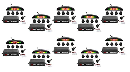 New 4 Parking Sensors LED Display Car Reverse Backup Radar System 10 Pack