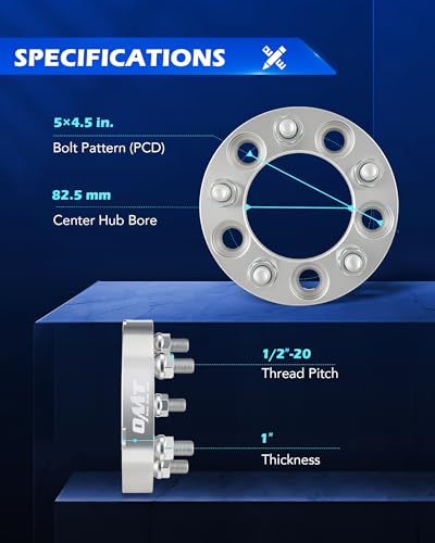 OMT 5x4.5 Wheel Spacers with 82.5mm Center Hub Bore (2 Count)