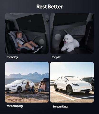 2026 8PC Full Set Window Sunshade for Tesla Model Y 2020 (8 Count)