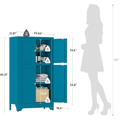 Blue Bathroom Floor Cabinet