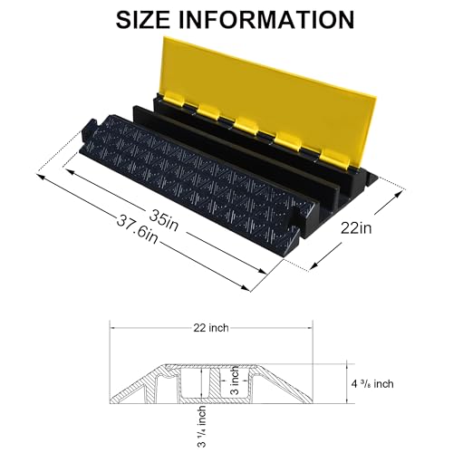 Heavy Duty Rubber Cable Protector Ramp 2
