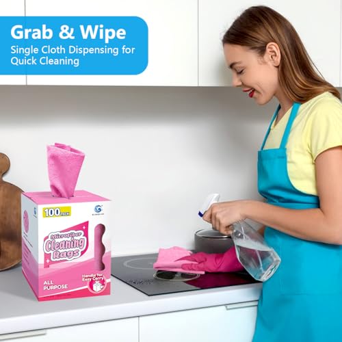 Microfiber Cleaning Cloth 100 Pack (100 Count)
