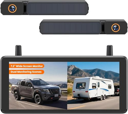 2 Solar Wireless Backup Cameras