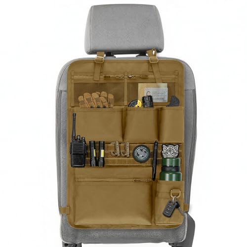 Tactical Car Seat Organizer with Multiple Pockets