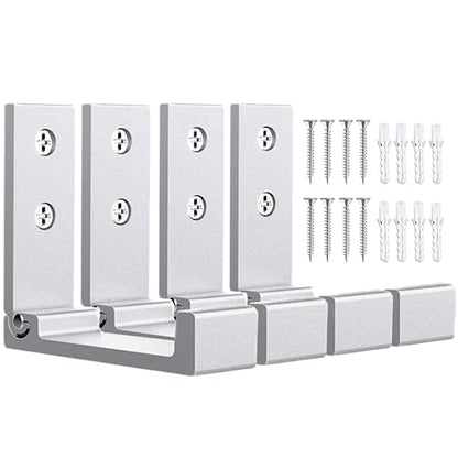 4pcs Folding Coat Hooks Heavy Duty Wall Hooks for Hanging Bags Hooks Headphone Holder No Rust Wall Mounted for Hat (4 Count)