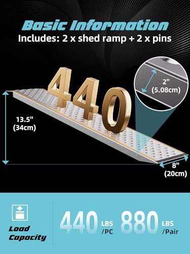 Aluminum Shed Ramp 2PC