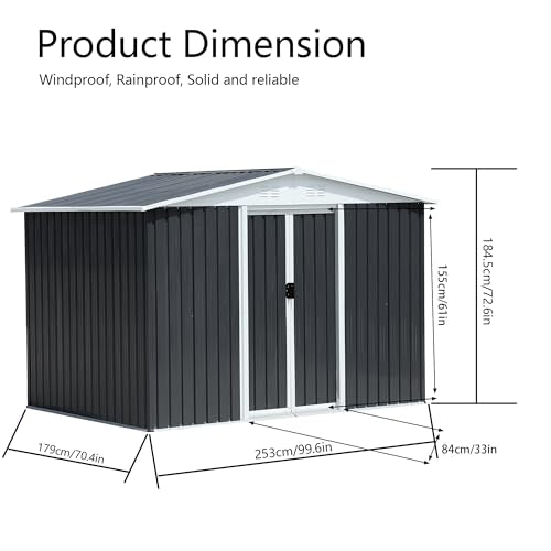 6x8 FT Outdoor Storage Shed