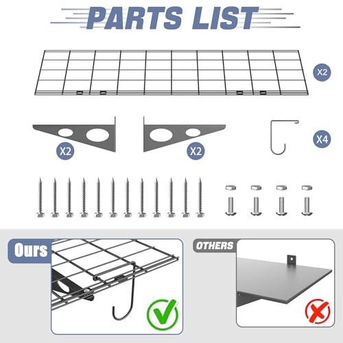 2 Pack Garage Wall Shelves