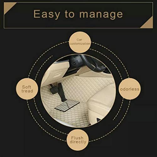 Custom Leather Waterproof Car Floor Mats for 99% Sedan SUV Sports Car Black Beige Men's Women's Vehicle Pads Mat