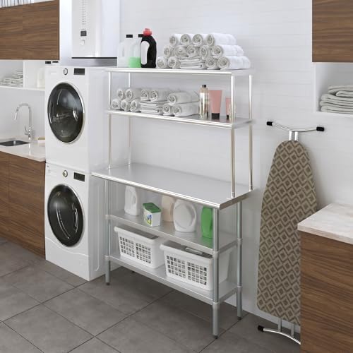 Stainless Steel Work Table with 2 Shelves