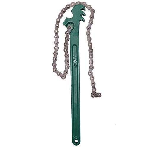 16 Inch Heavy Duty Chain Wrench with 27" Adjustable Chain for 1.5"