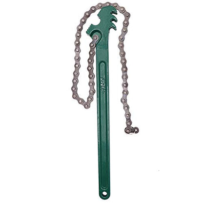 16 Inch Heavy Duty Chain Wrench with 27" Adjustable Chain for 1.5"