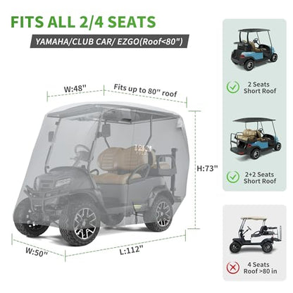650D Golf Cart Cover for 2
