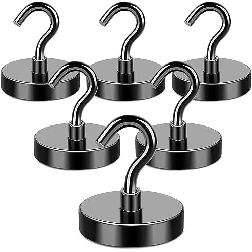 Magnetic Hooks Heavy Duty 170LB+ Strong Black Magnets Hook