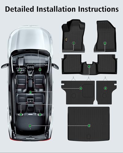Floor Mats & Cargo Liner & Backrest Mat Custom for Dodge Hornet 2023
