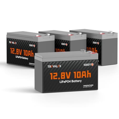 4 Pack 12V 10Ah Lithium LiFePO4 Battery (4 Count)