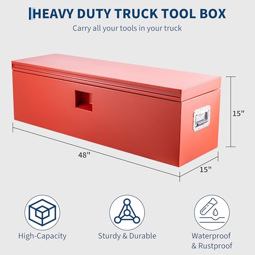 15"X15"X48" Heavy Duty Steel Truck Bed Tool Box