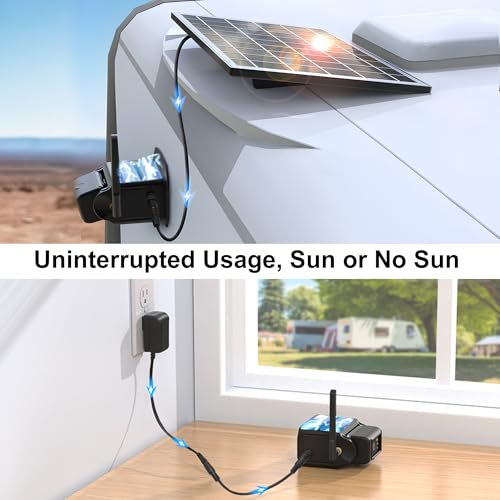 Byte Tango BT7 Solar Wireless 1080P Solar Powered Backup Camera with Touch Monitor for RV