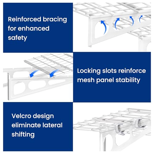 2 Pack 2x4ft Garage Shelving with Hooks (2 Count)