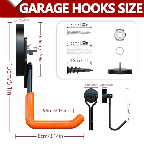 Heavy Duty Magnetic Hooks (2 Count)