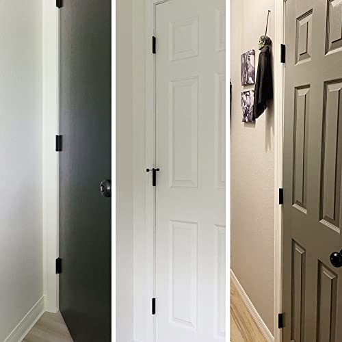 Rounded Matte Black Door Hinges 3.5 Inch 5 (30 Count)