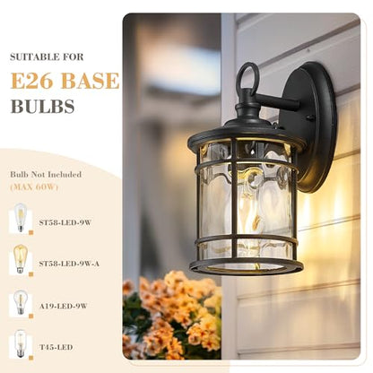 2 Pack Exterior Wall Sconce Light (2 Count)