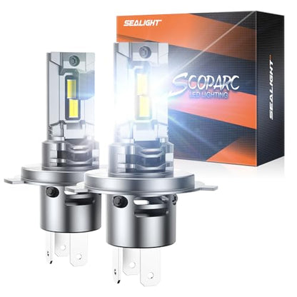 H4 Bulbs, 80,000LM H4 9003 Light Bulbs with 25000RPM Cooling Fan, LED Fog Light, Plug-N-Play, Pack of 2 (2 Count)